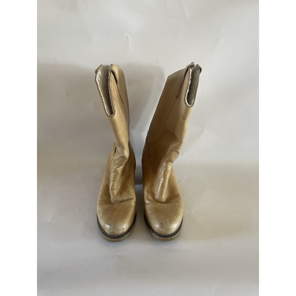 Vintage Blondo Frye Style Tall Leather Boots Sherpa Lined Womens 7 - Picture 2 of 7